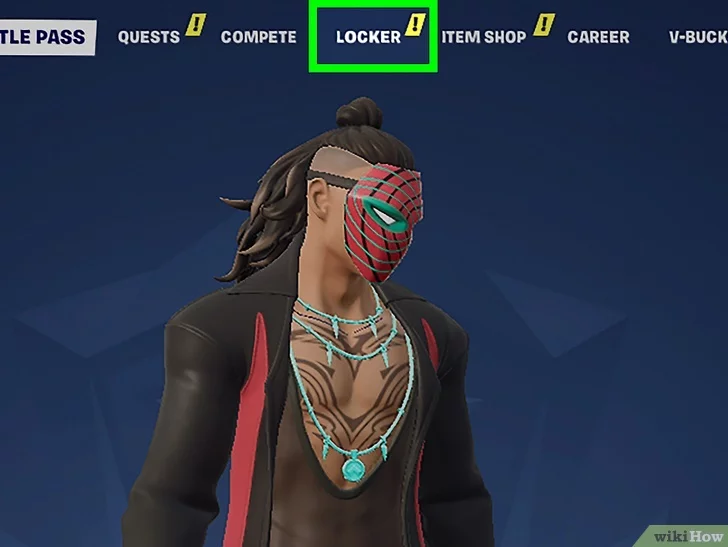 How Do I Change Character in Fortnite Step 1 Click on Locker