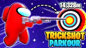 CRAZY AMONG US TRICKSHOT PARKOUR  130